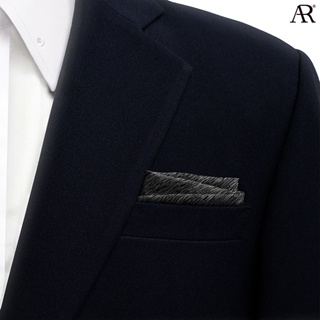 ANGELINO RUFOLO Pocket Square(ผ้าเช็ดหน้าสูท) ผ้าไหมทออิตาลี่คุณภาพเยี่ยม ดีไซน์ Sketch สีเทา/สีกรมท่า/สีเลือดหมู