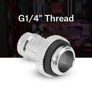 Computer Accessories.lr G1/4" Thread to 3/8" Barb Fitting Soft Tubing Chrome Plated for PC Water Cooling