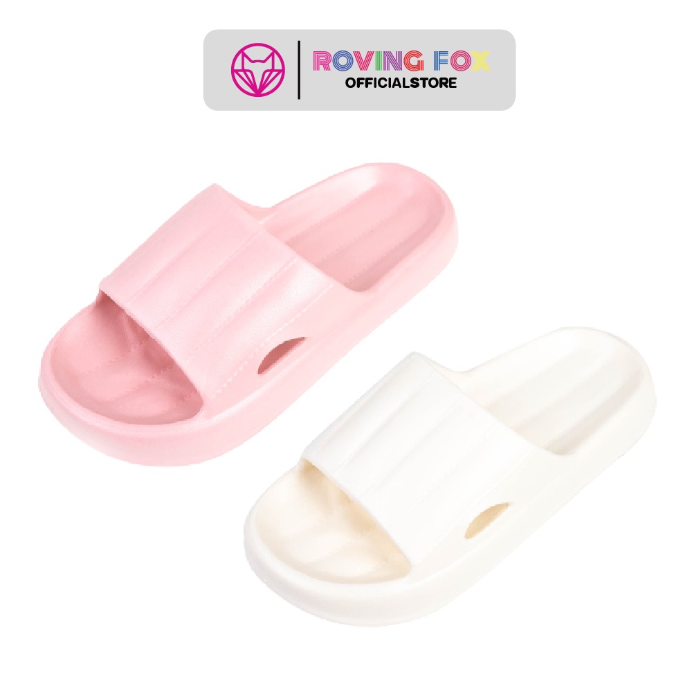 Roving Fox รองเท้าแตะพื้นนุ่มนิ่ม รุ่น RF6431 พื้นนุ่มใส่สบาย สีสันสดใส ตัวติดรองเท้า มี 4 สี เขียว ครีม ชมพู