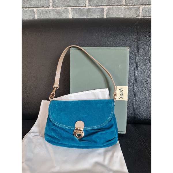 ส่งฟรี EMS! กระเป๋าแบรนด์ SIGNY สีฟ้า