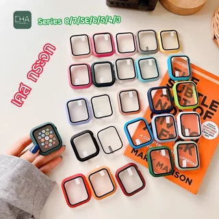 เคสแอปเปิลวอช + ฟิลม์กระจกในตัว case สําหรับ watch11 10 8 7 6 5 Se 4เคสกระจก ขนาด41.42.45.46mmเคสกระจก สําหรับแอปเปิ้ลวอ