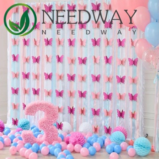 Needway พวงหรีดกระดาษ 3D หลากสี สําหรับแขวนตกแต่งหน้าต่าง งานแต่งงาน งานเลี้ยงวันเกิด