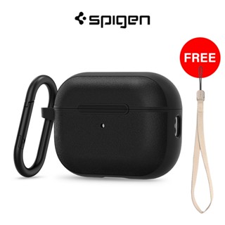 SPIGEN เคสหูฟัง ลายไซริล สีดํา พร้อมสายคล้อง สําหรับ Apple AirPods Pro 2