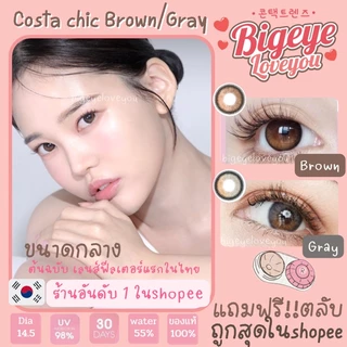 คอนแทคเลนส์🌈Costa Chic🌈 Brown / Gray (Luxzylens) ขนาดมินิ💖ขายดี🍭