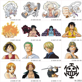 สติกเกอร์สะท้อนแสง One Piece Luffy Zoro กันน้ํา สําหรับติดตกแต่งรถยนต์ หน้าต่าง ประตู รถจักรยานยนต์