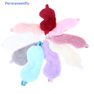 [Permanentfly] หน้ากากปิดตา ผ้ากํามะหยี่ขนนิ่ม ลายการ์ตูนน่ารัก สําหรับเดินทาง
