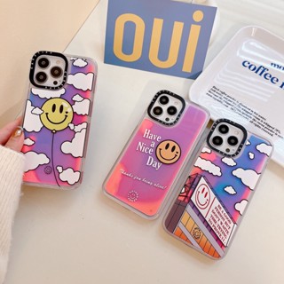 เคสโทรศัพท์มือถือ ลายหน้ายิ้ม เมฆ เรืองแสง สําหรับ Iphone 11 14 13 12 11