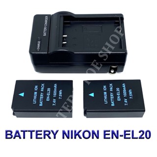 (Set 2+1)EN-EL20  ENEL20 Battery and Charger For Nikon 1 AW1,Nikon 1 J1,J2,J3,Nikon 1 S1,Nikon COOLPIX A,Blackmagic,P10