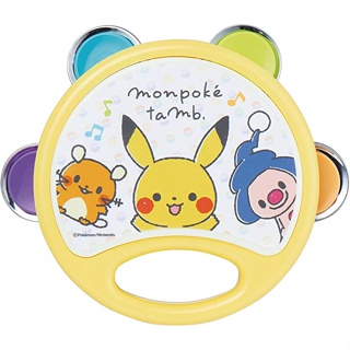 Monpoke Tambourine ( Pikachu / Pokemon ) ของเล่นเด็กวัยหัดเดิน ( เครื่องดนตรีเล่น / มีเสียง ) สีสันสดใส