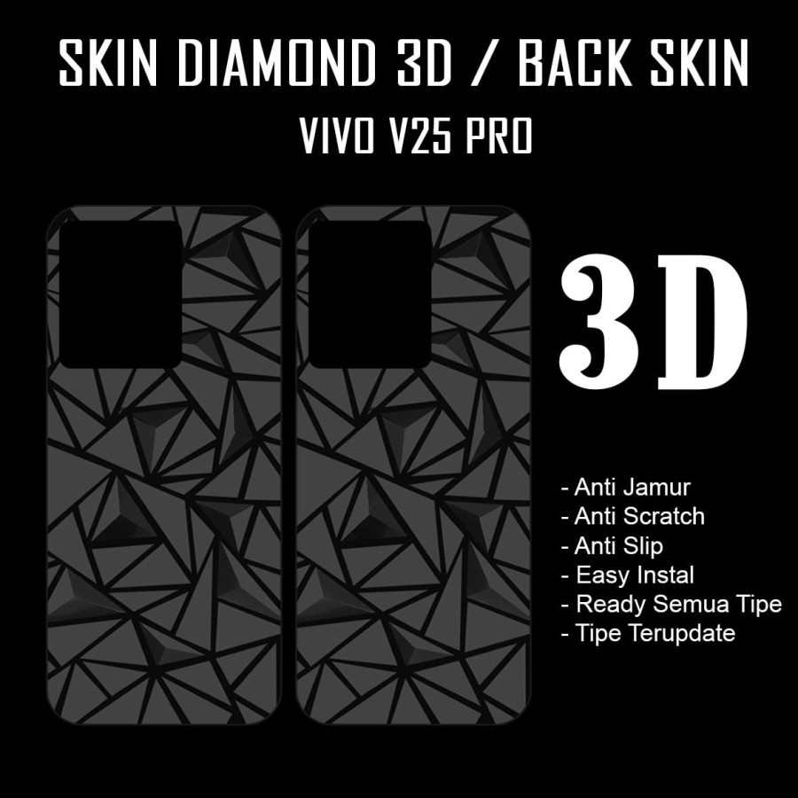 VIVO V25 5G V25E V25 PRO Y02 Y01 Y01A Y15S S1 S1 PRO Z1 PR0 V11i V11 PRO SKIN DIAMOND, ANTI-SCR BACK
