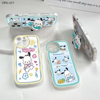 OPPO A15 A15S A16 A16K A16E A17 A17K A37 A37F NEO 9 A39 A57 A83 2016 เคสออปโป้ สำหรับ Case Cartoon Pochacco With Free Holder เคส เคสโทรศัพท์ เคสมือถือ Full Back Cover Soft Cases Protective Shell Shockproof Casing