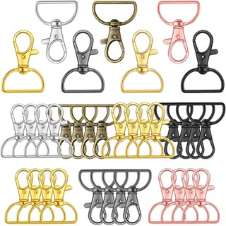 10 ชิ้น D-Ring โรตารี่ หัวเข็มขัด กระเป๋าหนัง หัวเข็มขัด เชือกเส้นเล็ก หัวเข็มขัด ตะขอโลหะ ก้ามปู กรงเล็บ สําหรับทําพวงกุญแจ เย็บผ้า