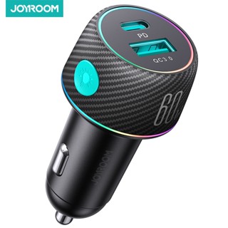 Joyroom 2-in-1 อะแดปเตอร์ชาร์จในรถยนต์ USB C 60W PD 30W QC3.0 30W PPS 25W สําหรับ iP Samsung Xiaomi