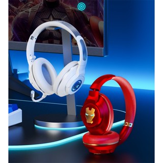 Disney BTMV20 หูฟังบลูทูธไร้สาย 5.3 ลาย Iron Man โหมดคู่ สําหรับเล่นเกม