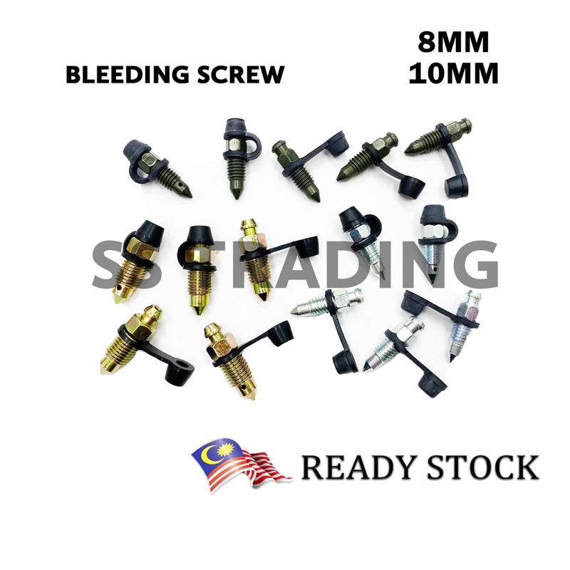 1PCS P34 CALIPER BLEEDING SCREW M8 M10 1.25MM SKRU BLEEding PUMP BAWAH CALIPER Y15ZR LC135 WAVE RS15