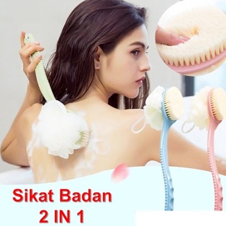APEN Sikat Punggung Badan Tubuh Mandi 2 Sisi Dengan Shower Puff Perlengkapan Kamar Mandi Barang Unik