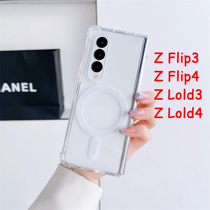 เคสแม่เหล็ก สำหรับ SAMSUNG Z Flip3/Flip4 / Z Fold3/Fold4 / Fold5 Fold6 Flip5 Flip6 Flip7 Fold7 เคสใส ชาร์จได้ 038 - รูปที่ 6