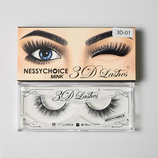 Nessychoice ขนตาปลอมขนไหม 3D silk lash รหัส 3D -01