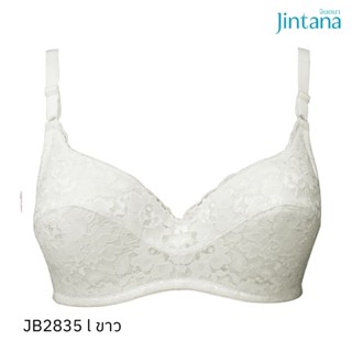 Jintana เสื้อชั้นใน (เสริมโครง) รุ่น Basic Bra รหัส JB2835 สีขาว