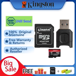 ใหม่ ขายดี Kingston การ์ดหน่วยความจํา Microsd 16GB 32GB 64GB 128GB Class 10 SDHC TF พร้อมอะแดปเตอร์การ์ด ตัวอ่าน สําหรับ iphone แล็ปท็อป