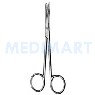 EM-E10-0110 กรรไกรตัดเนื้อ Metzenbaum Scissors มน/มน ตรง 14.5 cm.