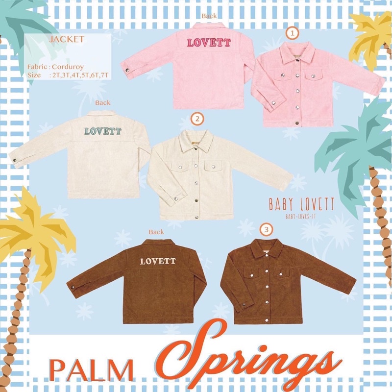 Babylovett Jacket Palm Springs collection size 3T