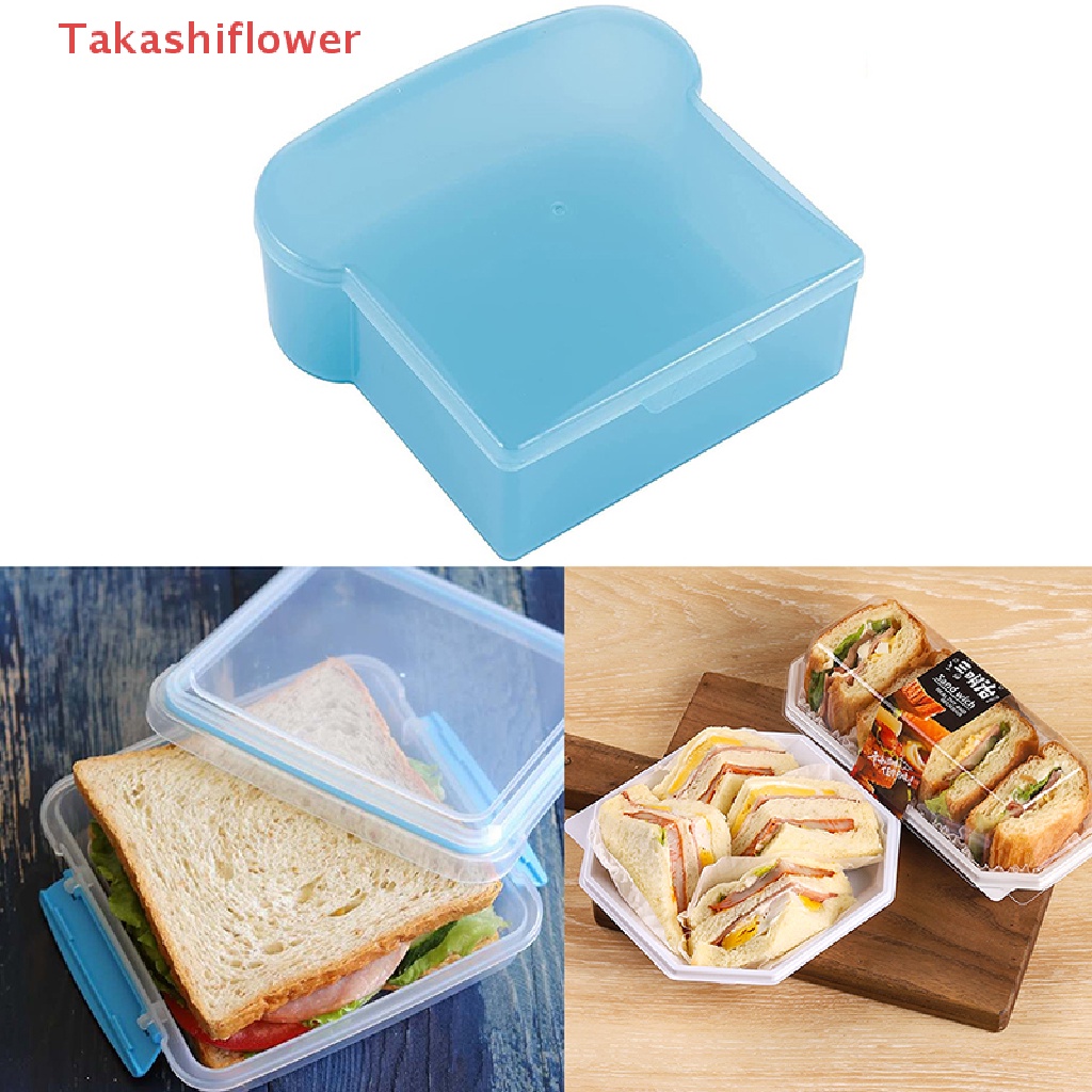 (Takashiflower) กล่องอาหารกลางวัน แซนวิช พลาสติก พร้อมฝาปิด ใช้ซ้ําได้