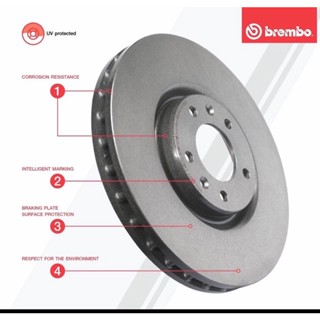 จานเบรคHonda crv ยี่ห้อBrembo ปี1996-2019 g1 g2 g3 g4 ราคาต่อใบ ของแท้