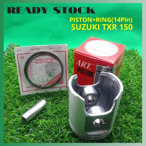 Suzuki TXR150 ( ลูกสูบคุณภาพสูง + แหวน [ ไม ่ มีเพลา &amp; พินคลิป ] (STD/025/050/075/100/125/150/175/200🌹 Pin 14mm