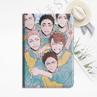 volleyball boy anime มีที่ใส่ปากกา เคส mini6 air 1/2/3/4/5 เคสไอแพด 10.2 gen 7/8/9 เคสซิลิโคน 2022 10.9 gen10 pro11 case