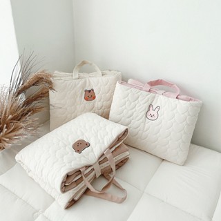 ที่นอนเด็ก ที่นอนพกพา ที่นอนเด็กอนุบาล ins Love quilted travel สามารถบรรจุด้วยแผ่นรองซับใน