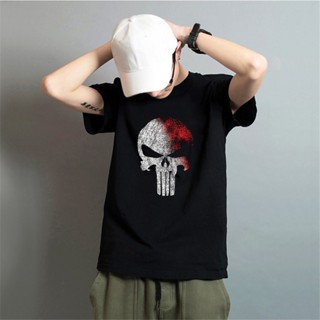 [COD] {พร้อมส่ง} เสื้อยืด ลาย 6622 Bk_Punisher_Superhero_Black_TS-5XL