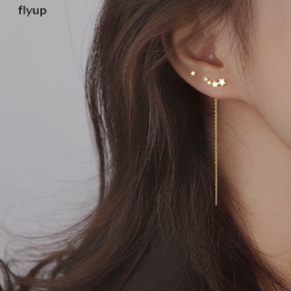 Flyup ต่างหูโซ่ยาว ห้อยจี้ลูกปัดดาว ปีนเขา เครื่องประดับ สําหรับผู้หญิง TH