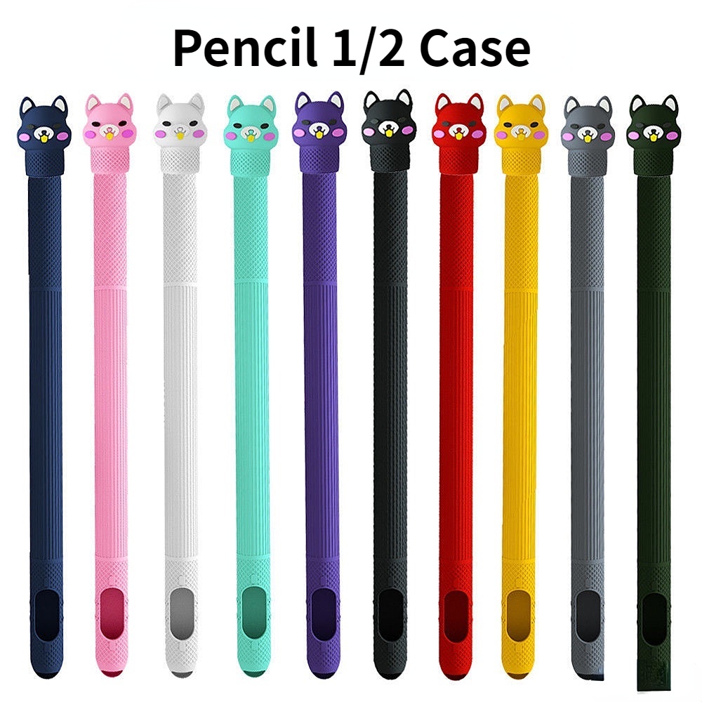 เคสซิลิโคน แบบนิ่ม บางพิเศษ ลายการ์ตูนน่ารัก กันลื่น สําหรับ Apple Pencil Gen 2 1 iPad Pencil 2nd 1st