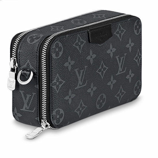 Louis Vuitton หลุยส์วิตตอง ผู้ชาย กระเป๋า Monogram คลิปหนีบเงิน การเคลือบ สายสะพายถอดได้ ผ้าใบ กระเป๋าสะพาย สะพายข้าง