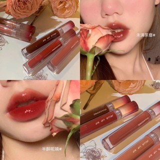 OULESONG ลิปสติก ติดทนนาน กันน้ำ 6 สี Mirror Lip Glaze