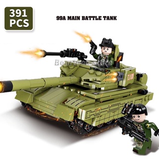 บล็อคตัวต่อรถถัง 99A M1A2 Merkava WW2 ของเล่นสําหรับเด็ก