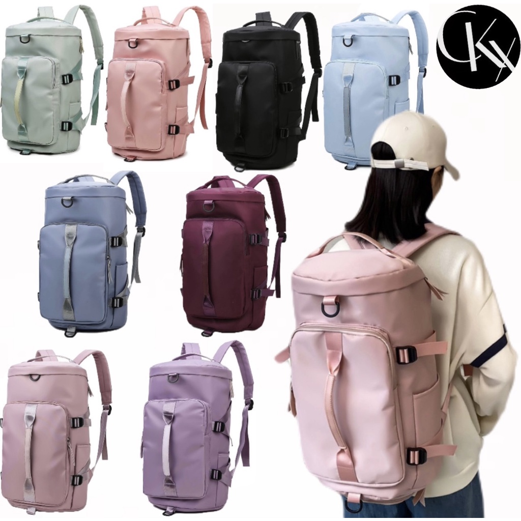 (CKXpress) Lvque Bag Double Layer Bag Fashion Bag Large Travel Bag Unisex Backpack with waterproof