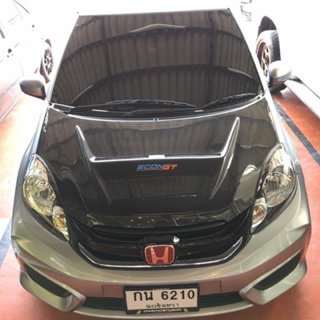 Econ GT ฝากระโปรงคาร์บอน ไฟเบอร์ - คาร์บอน เคฟล่า HONDA JAZZ CITY ใหม่ ลายสอง ลาย F1 ลายรังผึ้ง