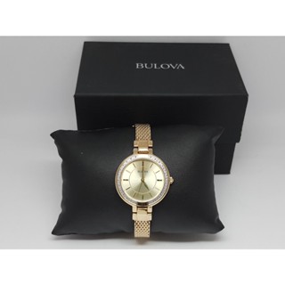 นาฬิกา BULOVA WOMENS 98R195 QUARTZ SWAROVSKI พร้อมกล่อง (สภาพดี)