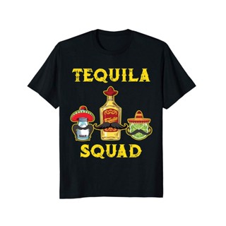 เสื้อยืด ผ้าฝ้าย พิมพ์ลาย Tequila Squad Cinco De Mayo สําหรับผู้ชาย