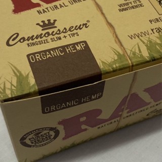 กระดาษมวน Raw Organic Connoisseur KS Slim + Tips