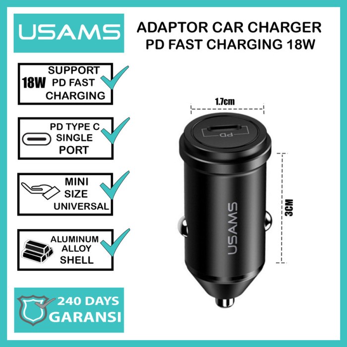 Fast CHARGING CAR Charger สําหรับ ip 11 12 13 14 PD Type C FAST ชาร์จ 18W 20W 95W รถ CHARGER 18W K1H