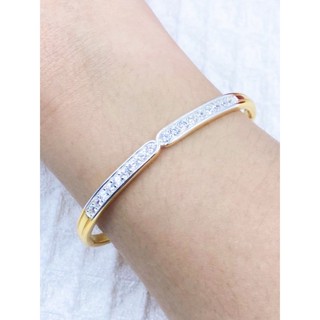 กำไลเพชร ใส่ได้ตั้งแต่ข้อมือ16-18cm.กำไลข้อมือผู้หญิง กำไลทอง [N356] กำไลฝังเพชร