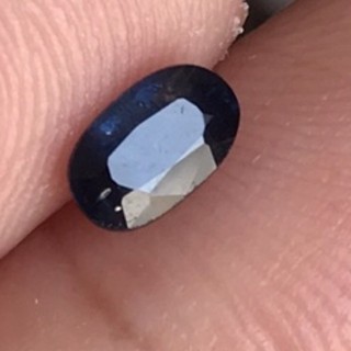 0.56ct 6x3.6mm พลอยแซฟไฟร์ออสเตรเลียเผาเก่า Oval Natural Blue Sapphire Australia Heated