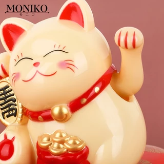 MONIKO แมวกวัก แมวกวักนำโชค แมวญี่ปุ่น พลังงานแสงอาทิตย์ แมวนำโชค น่ารัก แต่งบ้าน โต๊ะทำงาน หน้ารถ ของขวัญ เสริมฮวงจุ้ย ของขวัญ