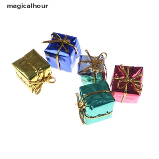 Magicalhour^^ กล่องของขวัญคริสต์มาสจิ๋ว สําหรับตกแต่งบ้านตุ๊กตา 10 ชิ้น