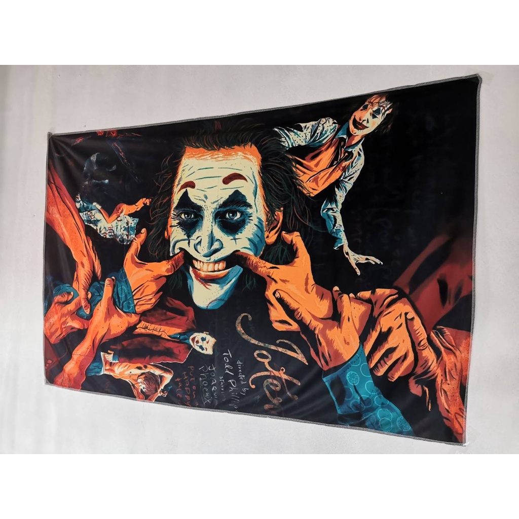 ผ้าตกแต่งผนัง ผ้าแขวนผนัง ผ้าธงลายสูบ joker โจ๊กเกอร์ โจ้กเกอร์