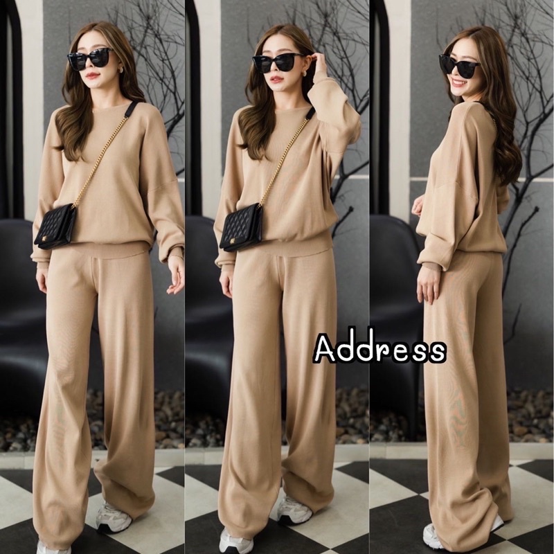 Knit Set Long Sleeve Top &Long Pant Set