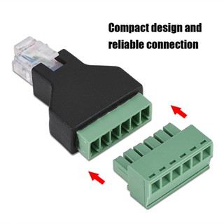 อะแดปเตอร์เชื่อมต่อสกรู Ethernet Rj12 6P6C Male To 6 Pin 1 ชิ้น